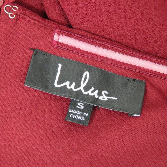 Lulus Lynne Burgundy Off-the-Shoulder Maxi Dress Floor Length Formal Gown Small - Picture 10 of 13